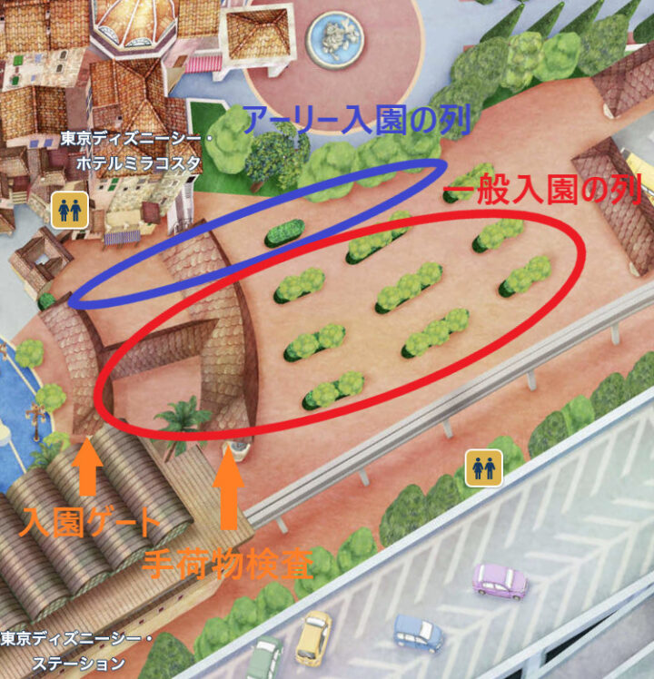 ディズニーシーの手荷物検査は何時から?穴場な早い場所はある?